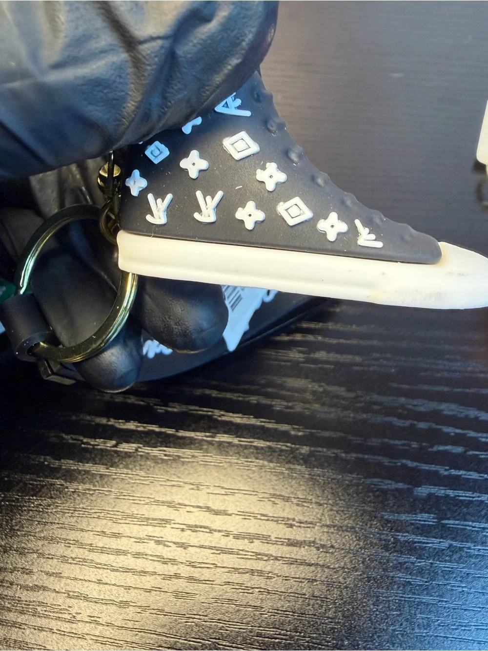 6 Pcs Colorful Mini Sneaker Keychain Set with Branded Straps GREAT GIFTS!!